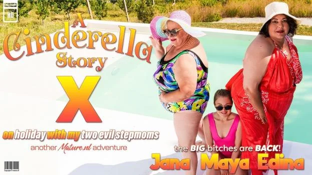 Stepdaughter Maya Must Get Down On Holiday With Her Two Evil Stepmoms Jana & Edina