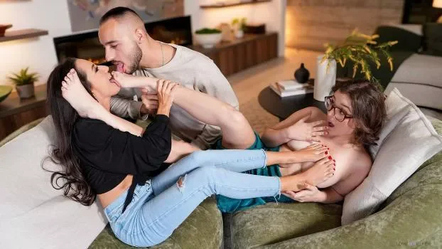 JOI Foot Tease With Freya Von Doom & Leana Lovings