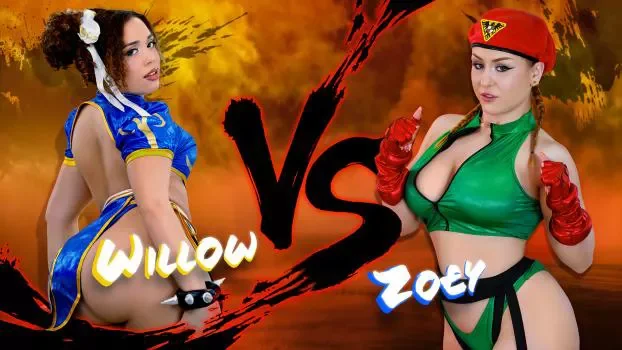 Willow Ryder vs Zoey Uso! Fight! (Street Fighter Parody) (Threesome)