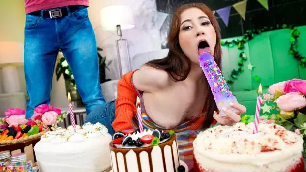 Cake Or Cock? Extra Small Influencer Takes Viral Challenge Too Far (Redhead)