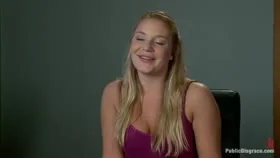 Beautiful Blonde Disgraced In Public