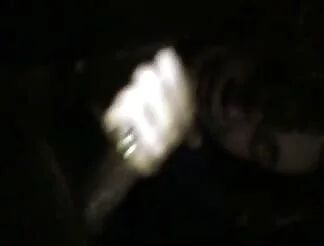 Naughty girl sucks dick in a dark
