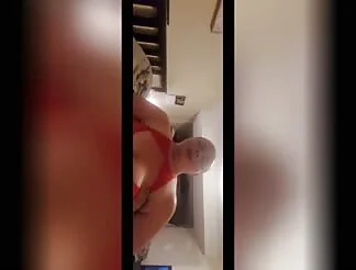 Mommy in lingerie has huge orgasm