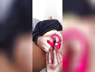 My wife having orgasm with toy and finger in her ass