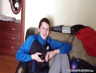 Cute Russian girl fools around with her boyfriend
