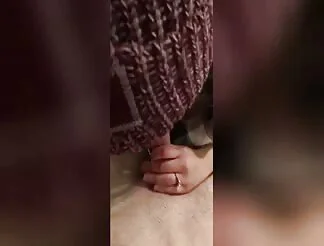 Adorable girlfriend swallows cum after an amazing blowjob