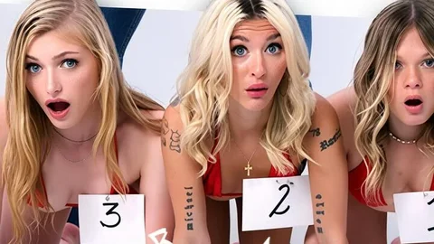 PervzSingles – Polar Opposites: Four Petite Blondes vs Huge Director (Pervcasting) (Blowjob, 47:02)