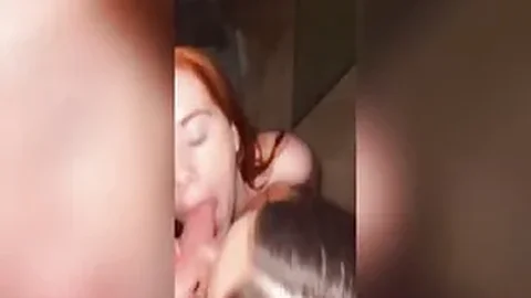 Threesome With Redhead And Brunette Chicks