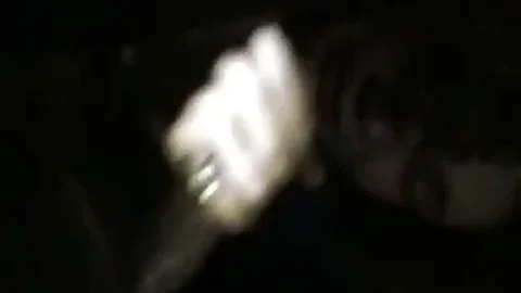 Naughty girl sucks dick in a dark