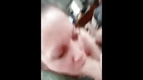 Sweet babe sucks a big dick