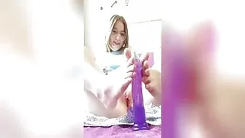 Sexy glasses teen training footjob