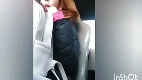Cutie swallows cum after a car blowjob