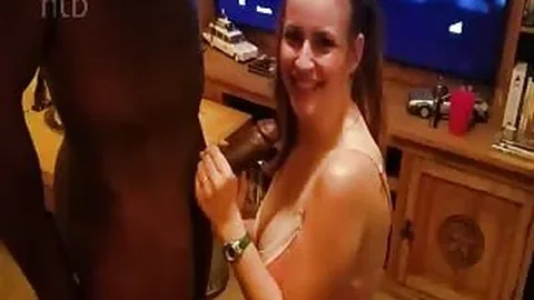 Busty girl gets a black dick