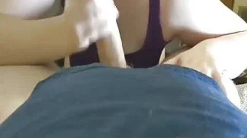 Curvy girlfriend rides dick after slobbering on it