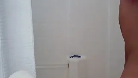 Pregnant babe showering with her thick friend