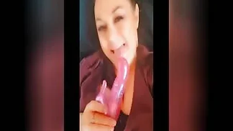 Dildo fucking tight pussy
