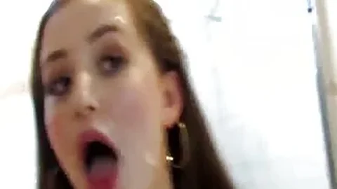Nice Facial Cum on Face with a 24 year old piece of Gold