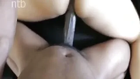 Chubby naughty nailed by a black stud