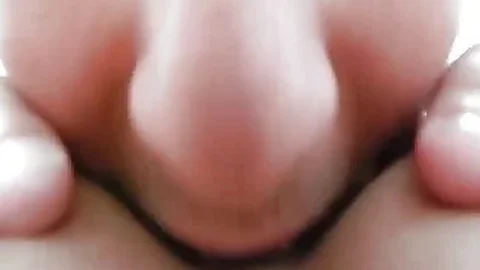 Girl in stockings enjoys having her ass licked