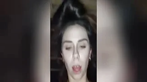 Slutty girl gets a creampie in her pussy