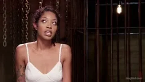 Squirting Ebony Slut Fucks Stepbro