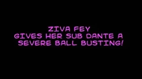 Ziva Fey Ball Busting & Feet Licking From Her Sub Dante