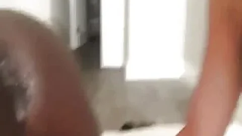 Naughty chick hammered after rimming a black stud