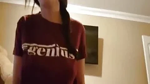 Latina with glasses rides dick with her ass hole