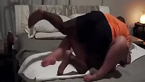 Busty MILF gets a creampie after banging with black stud