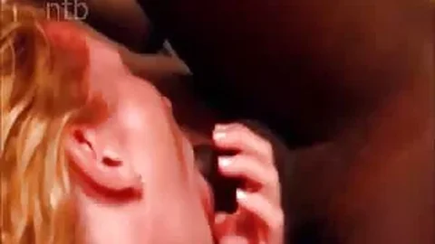 Slutty girl fucks two studs on a bed