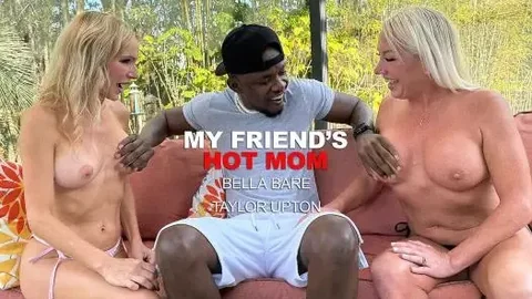 Sexy Milf’s Bella Bare And Taylor Upton Give Son’s Friend A High Intensity Workout (Big Ass)