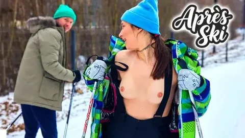 Apres Ski Flashing With Jane White (Blowjobs)