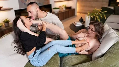 JOI Foot Tease With Freya Von Doom & Leana Lovings (Brunette)