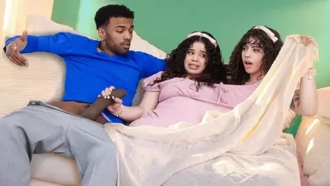 “There’s Two Of You!?” Conjoined Twins Share A BBC (Blowjobs)