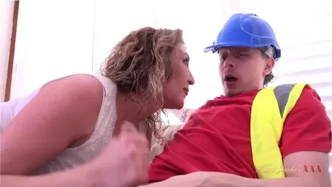 Julia North Pleads Her Case With The Road Worker To Get Her Power Back On