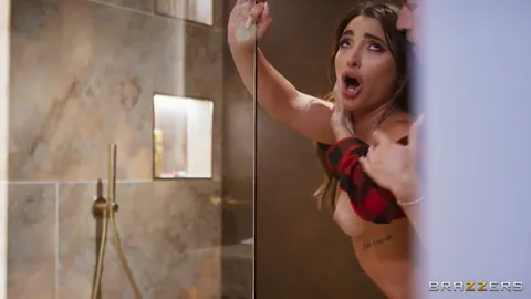 Big Cock Hunter vs Contractor (Brunette)